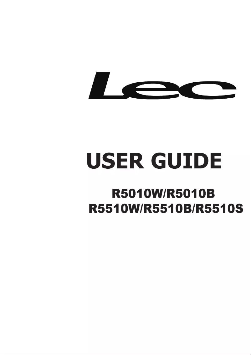 Page 1 de la notice Manuel utilisateur LEC R5010