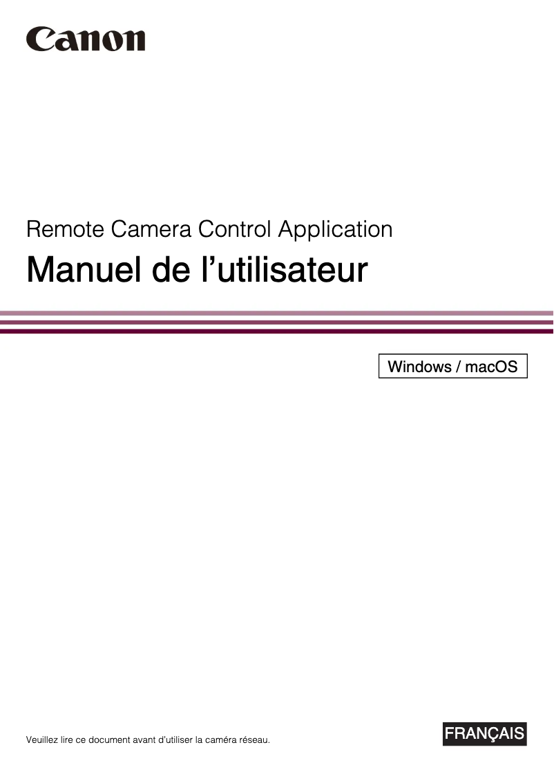 Image de la première page du manuel de l'appareil CR-X300