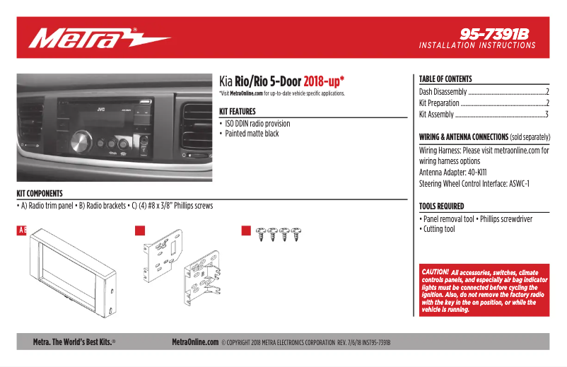 Image de la première page du manuel de l'appareil 95-7391B