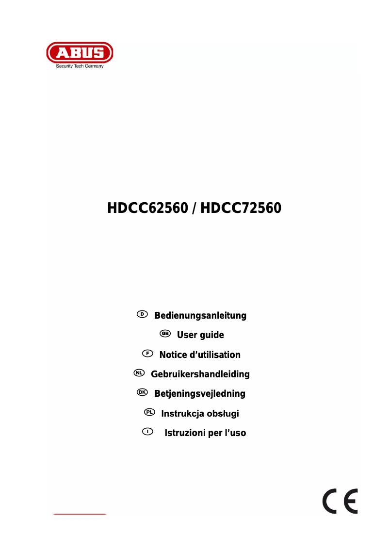 Imagen de la primera página del manual del dispositivo HDCC72560