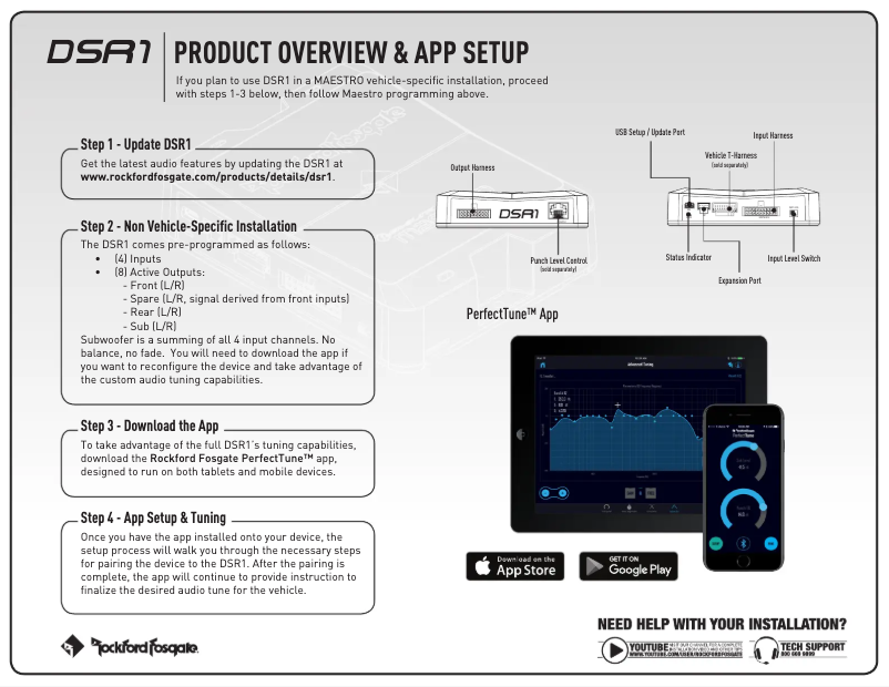 Page 1 de la notice Mode d'emploi Rockford Fosgate DSR1