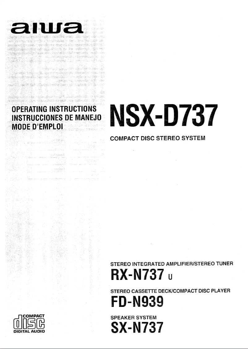 Page n°1 - Manuel utilisateur Aiwa NSX-D737