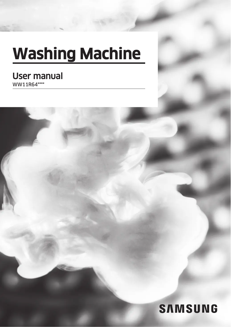 Page 1 de la notice Manuel utilisateur Samsung WW11R64FU0M