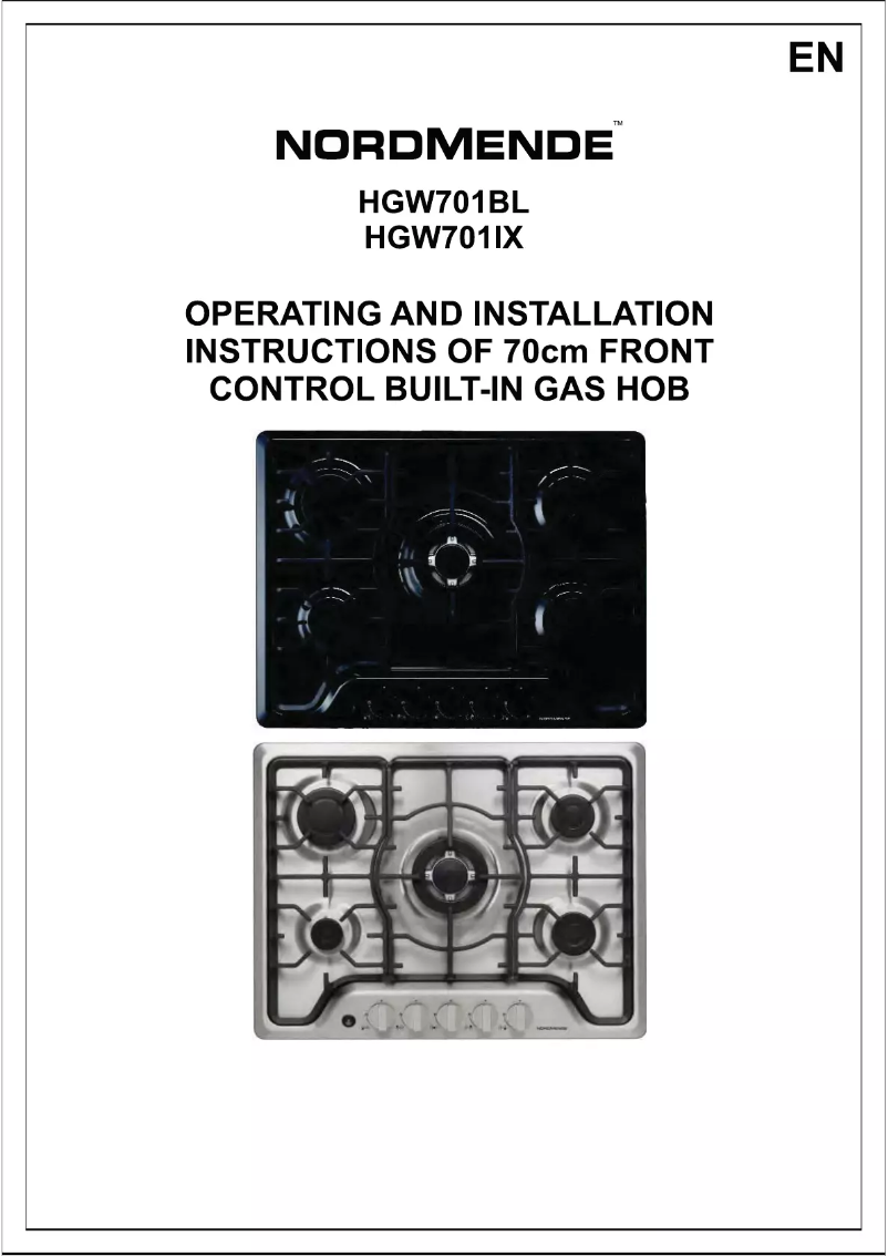 Page n°1 - Manuel utilisateur Nordmende HGW701BL