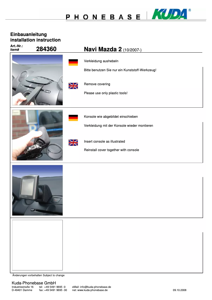 Page n°1 - Manuel utilisateur Kuda 284365