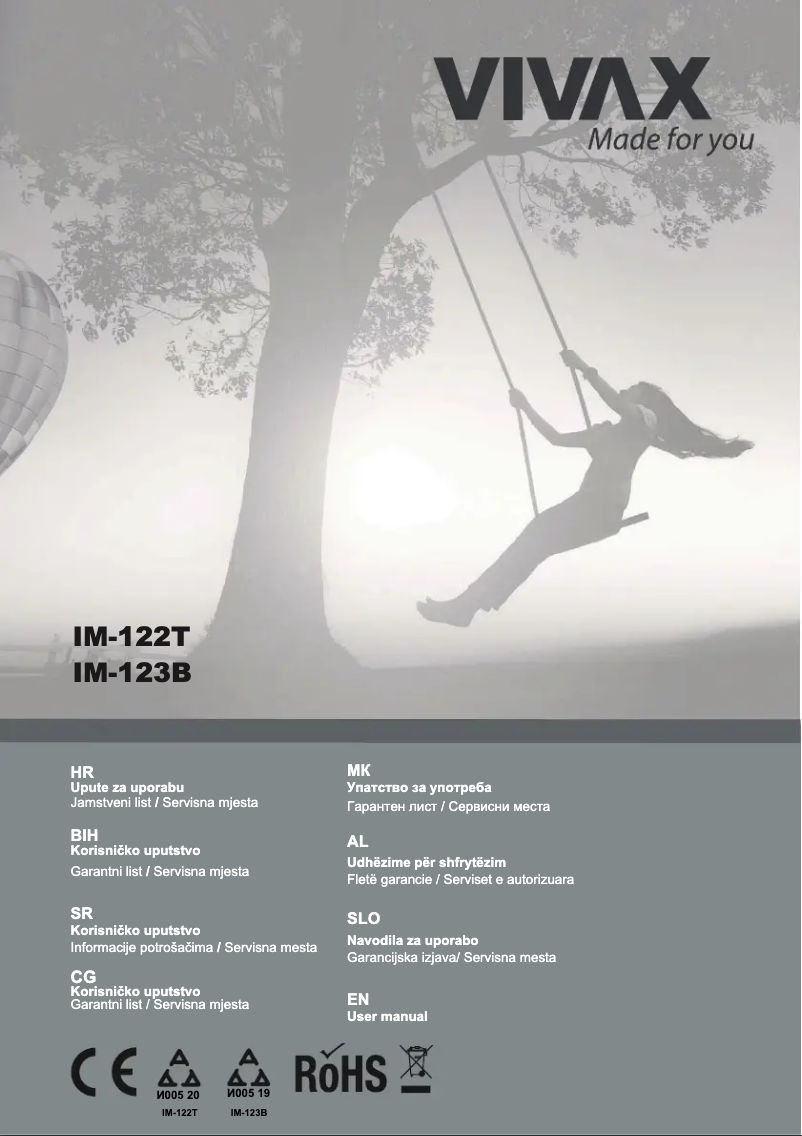 Page n°1 - Manuel utilisateur Vivax IM-123B