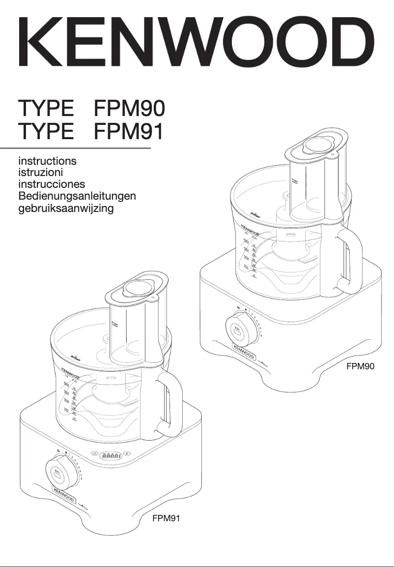 Page n°1 - Manuel utilisateur Kenwood Multipro Excel FPM902