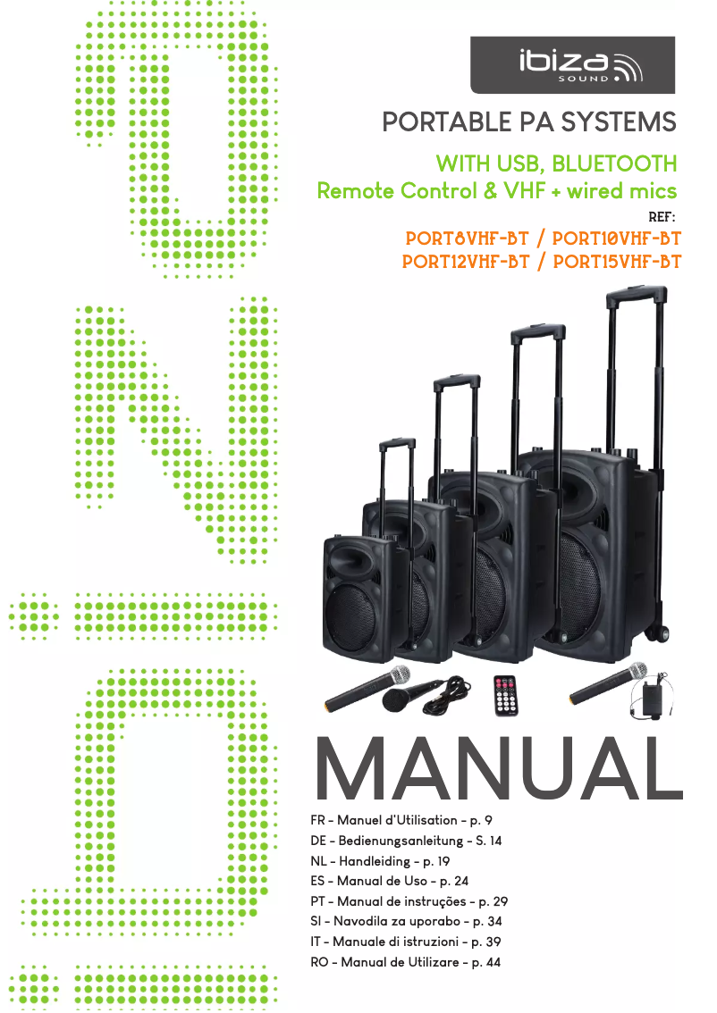 Image de la première page du manuel de l'appareil PORT15VHF-BT