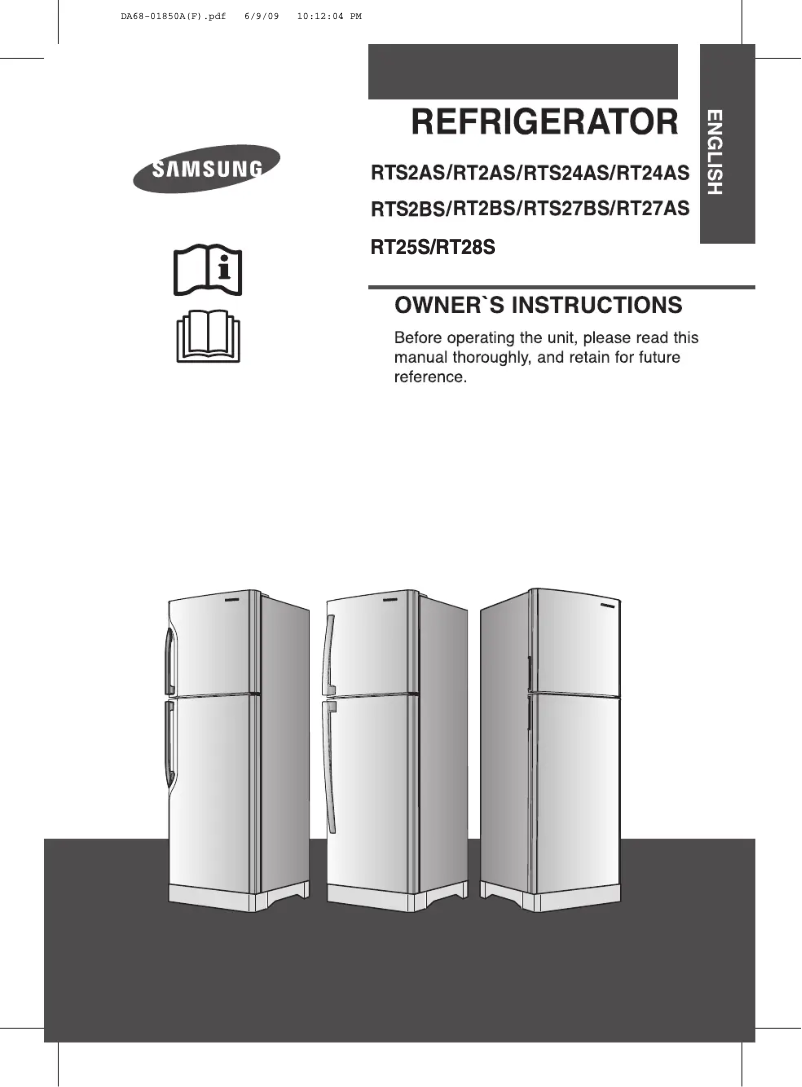 Page n°1 - Manuel utilisateur Samsung RT2BSDTS