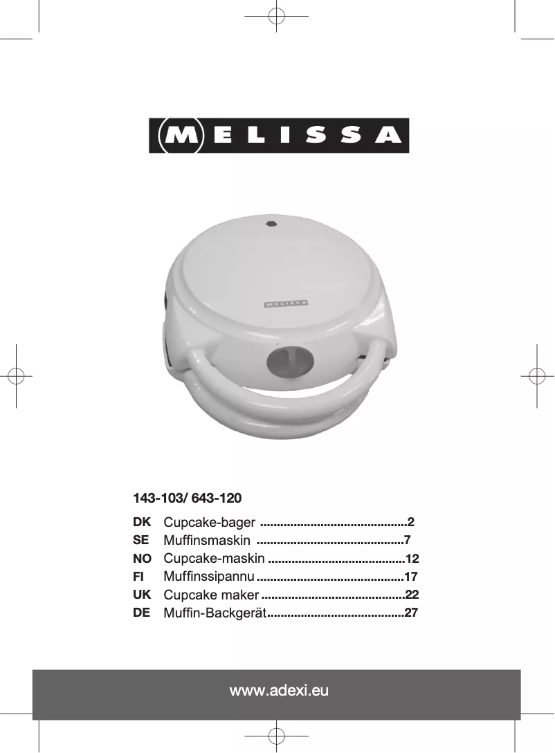 Página 1 del manual Manual de usuario Melissa 643-120