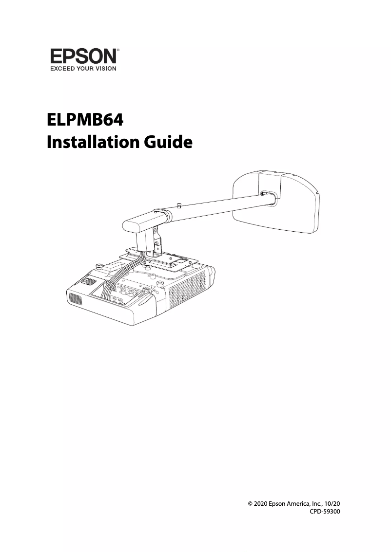 Page 1 de la notice Guide d'installation Epson EB-L210SW