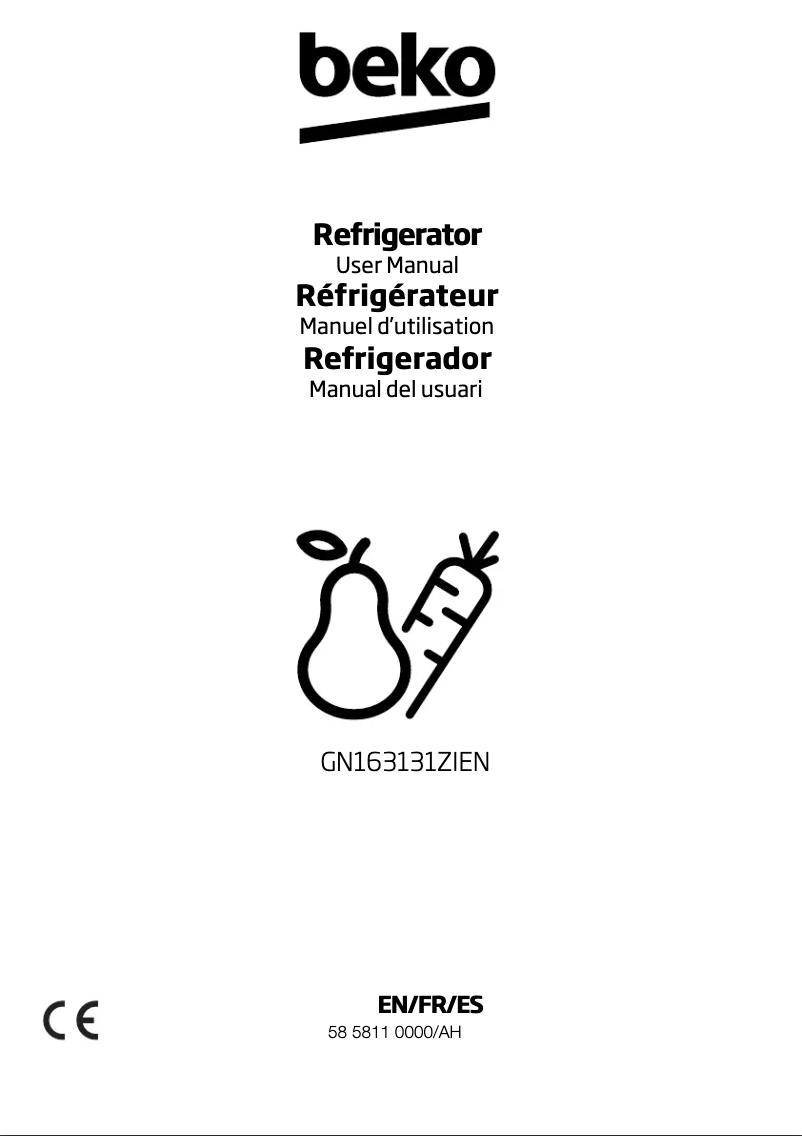 Page n°1 - Manuel utilisateur Beko GN163131ZIEN