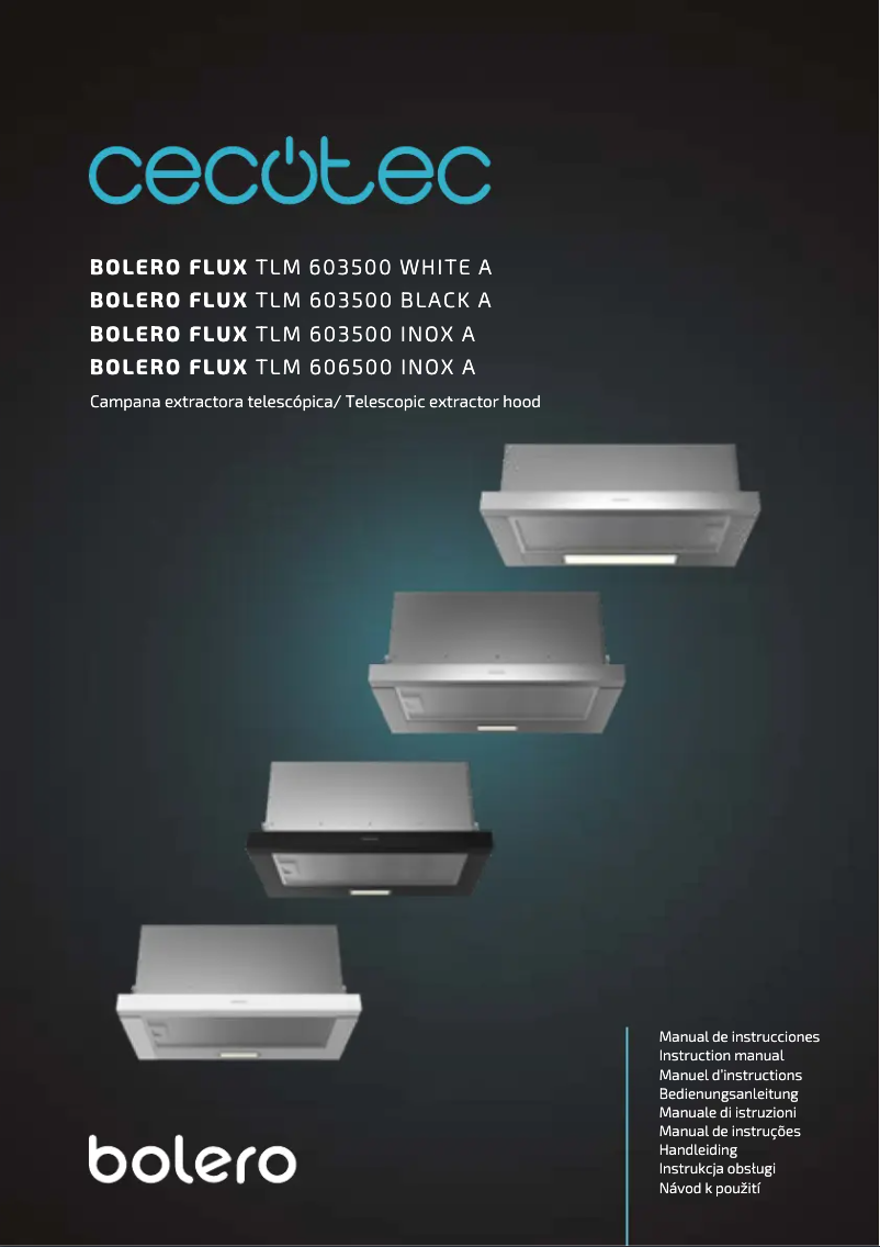 Page 1 de la notice Manuel utilisateur Cecotec Bolero Flux TLM 603500 Inox A
