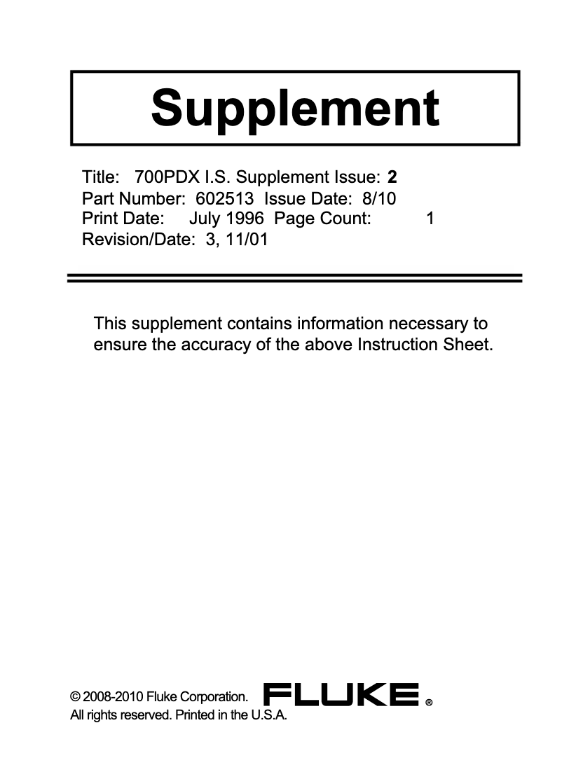 Image de la première page du manuel de l'appareil 700PD3