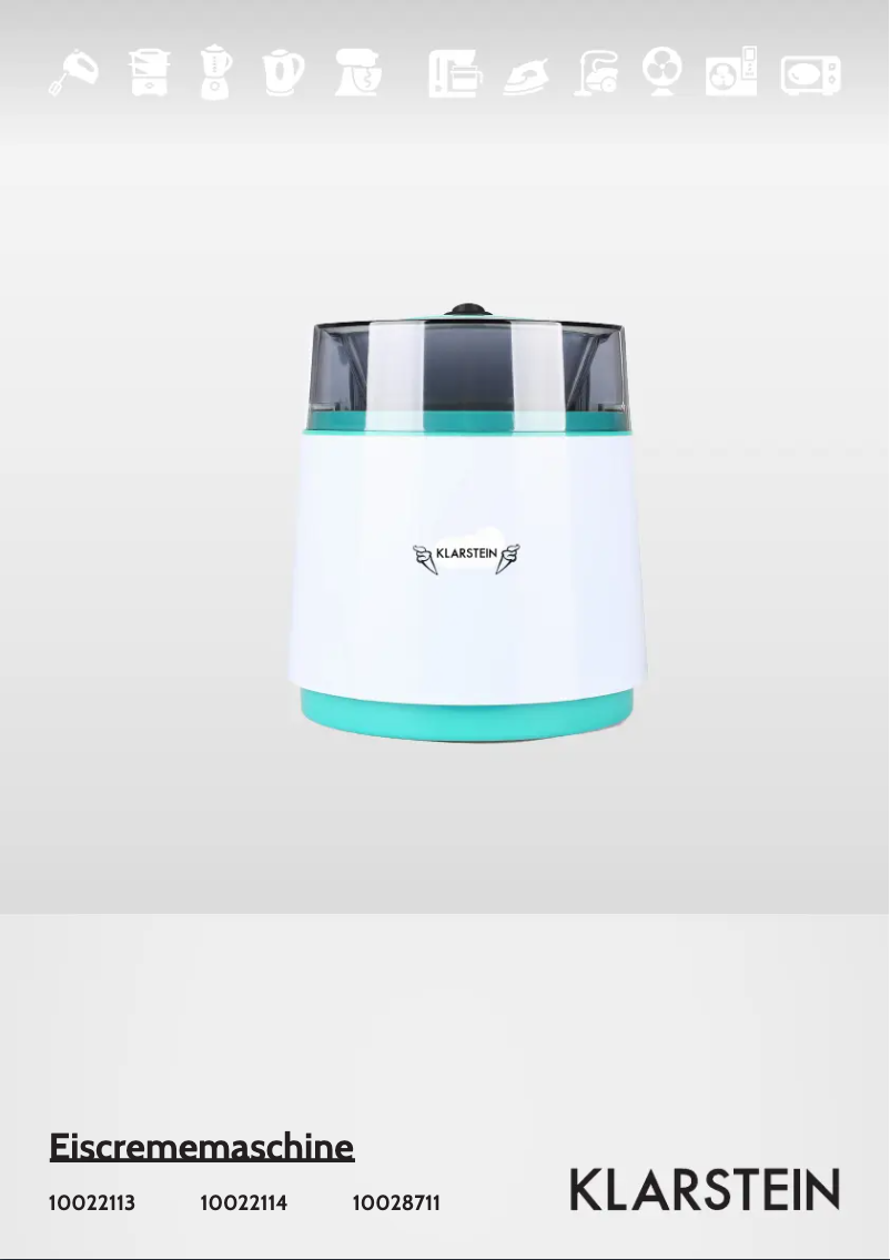 Page 1 de la notice Manuel utilisateur Klarstein Bacio