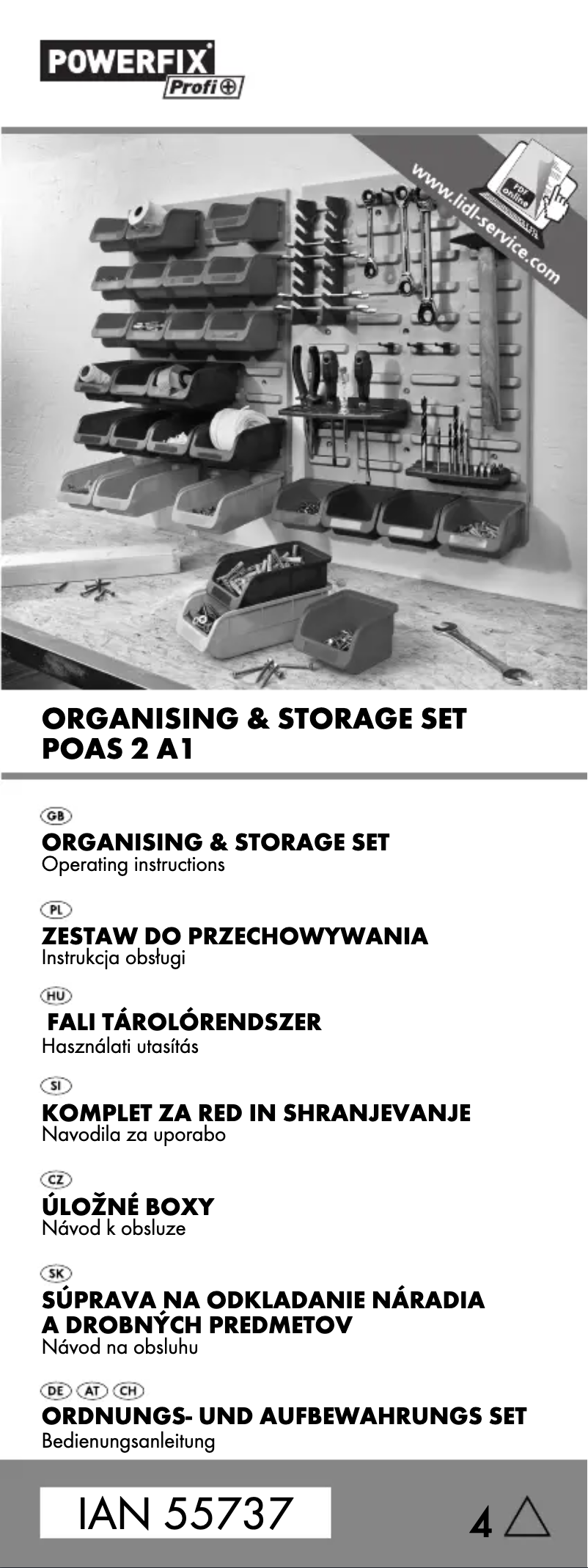 Page 1 de la notice Manuel utilisateur Powerfix IAN 55737