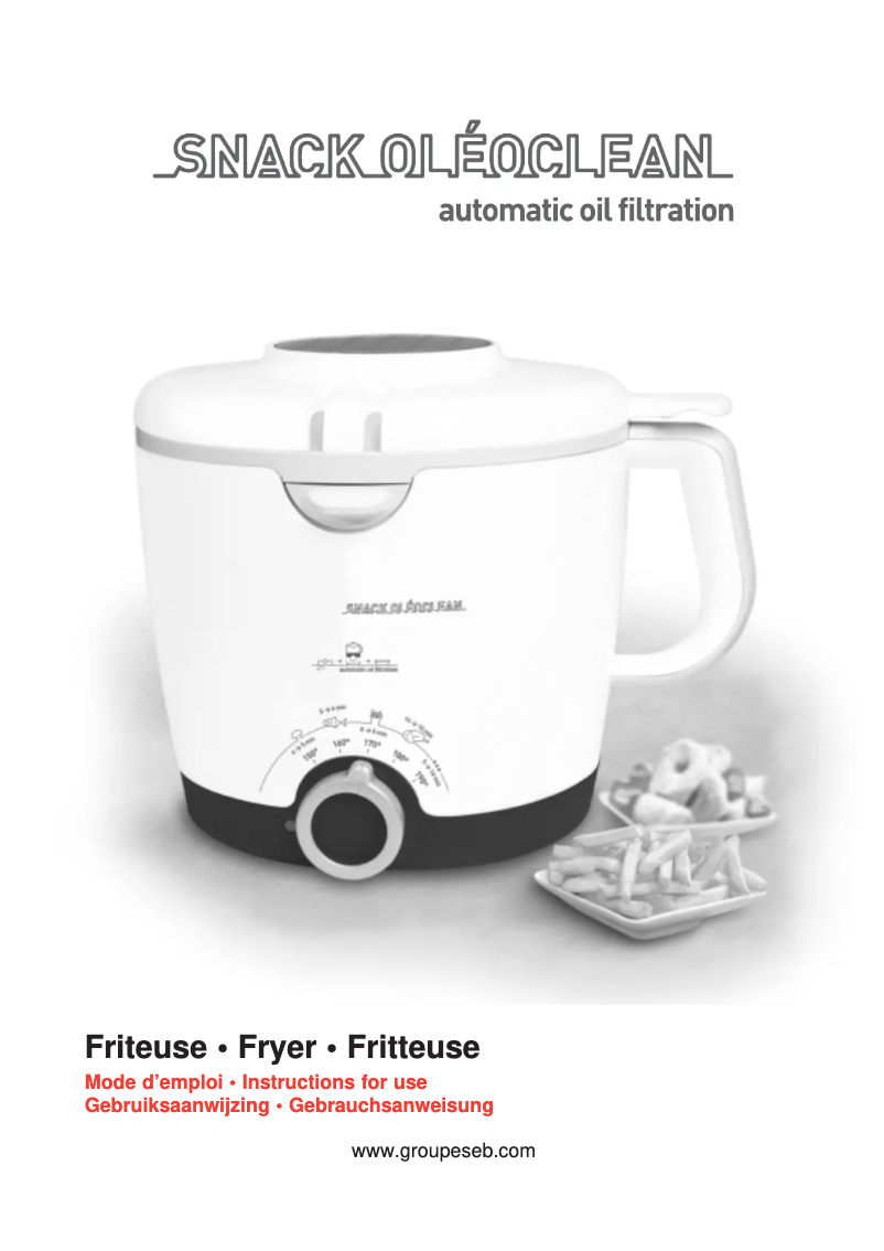 Page 1 de la notice Manuel utilisateur Tefal FA7000 Snack Oleoclean