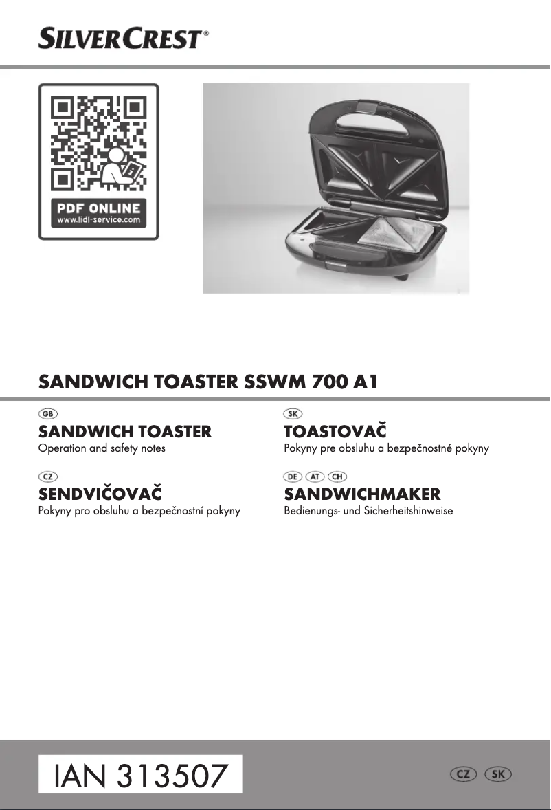 Image de la première page du manuel de l'appareil SSWM 700 A1