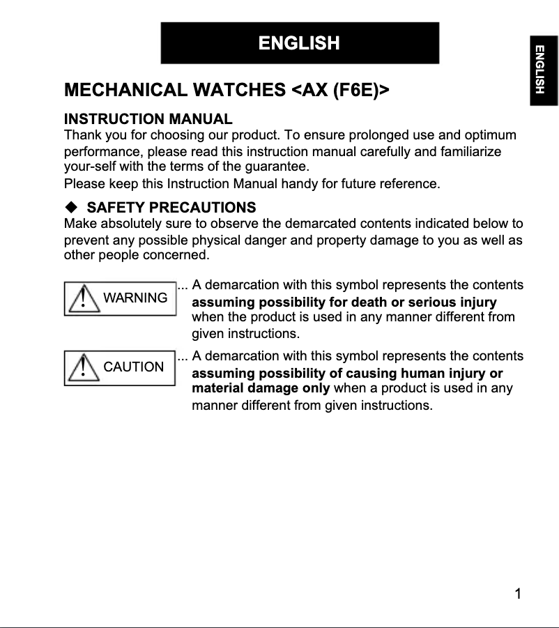 Image de la première page du manuel de l'appareil Contemporary RA-AX0006S