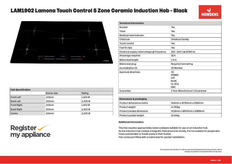 Image de la première page du manuel de l'appareil LAM1902