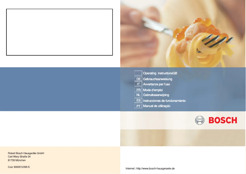 Page 1 de la notice Mode d'emploi Bosch PCT915B90N