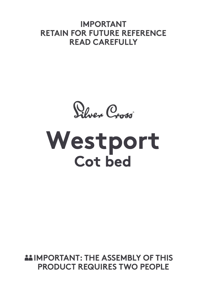 Image de la première page du manuel de l'appareil Westport Cot Bed
