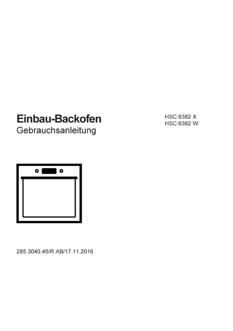 Image de la première page du manuel de l'appareil HSC 6382 W