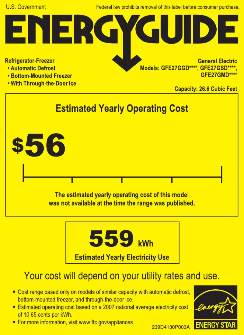 Image de la première page du manuel de l'appareil GFE27GMDES