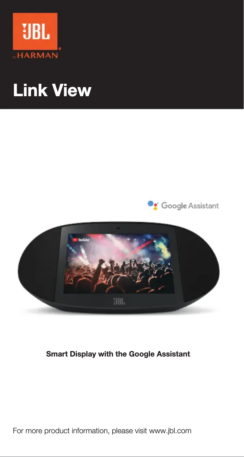 Page 1 de la notice Manuel utilisateur JBL Link View