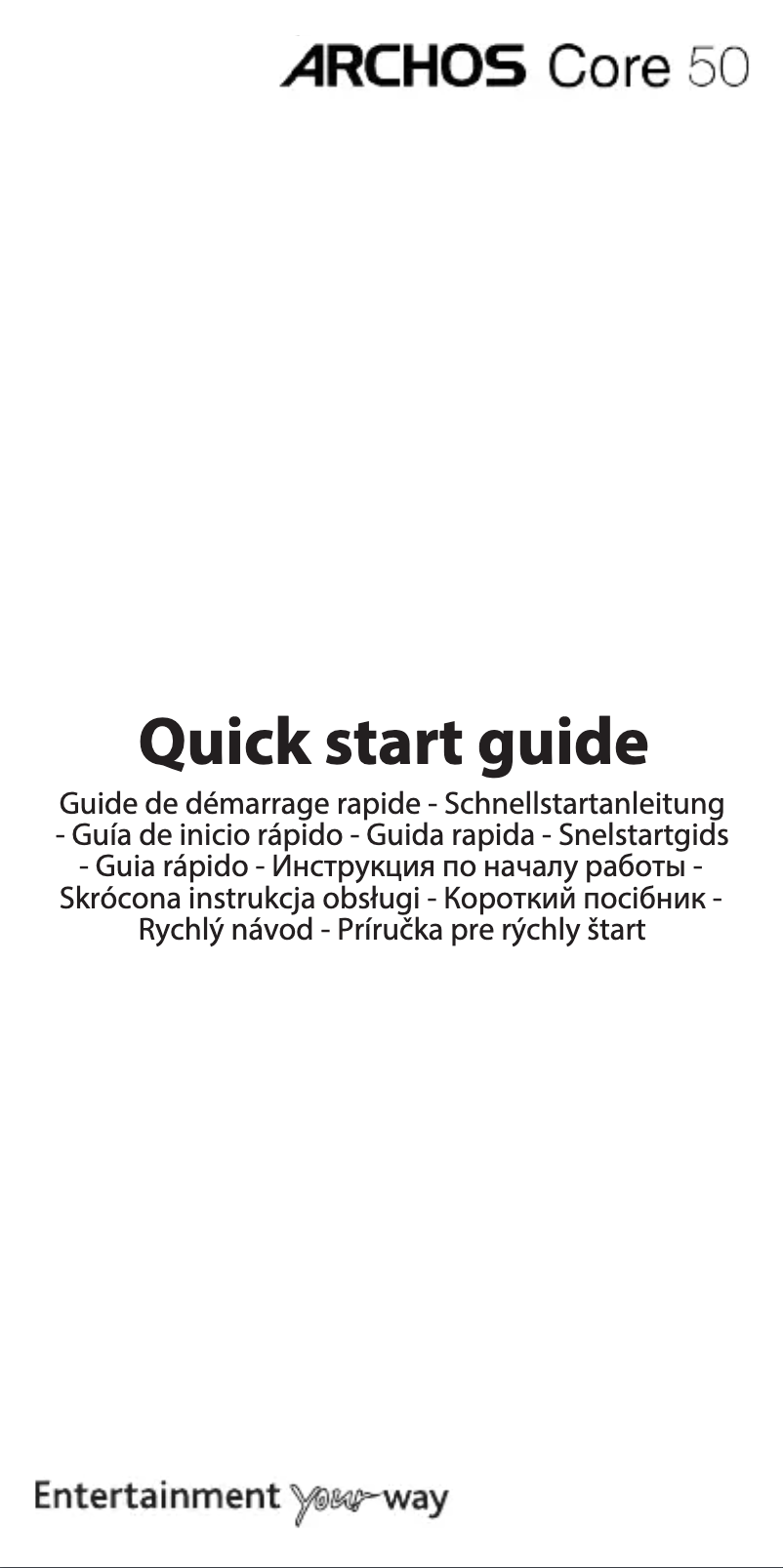 Page 1 de la notice Manuel utilisateur Archos Core 50