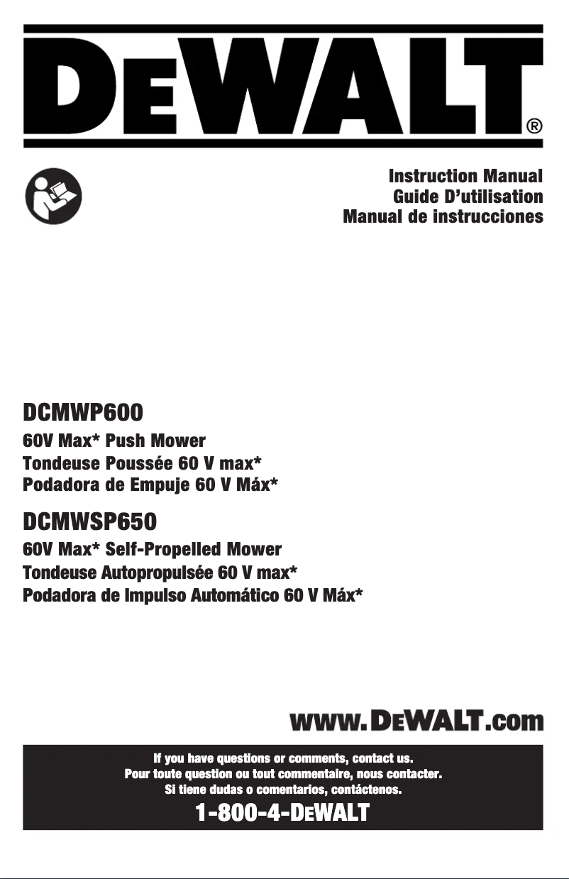 Page n°1 - Manuel utilisateur DeWalt DCS353
