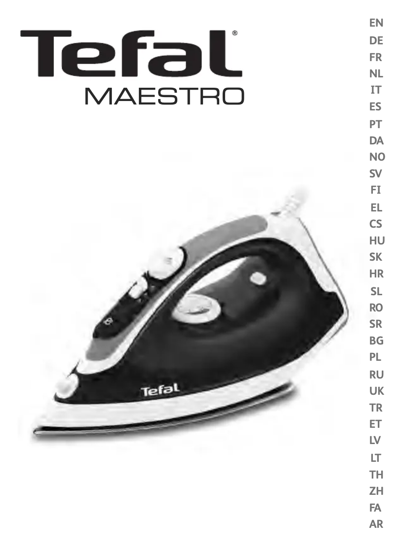 Page 1 de la notice Manuel utilisateur Tefal Maestro FV3769