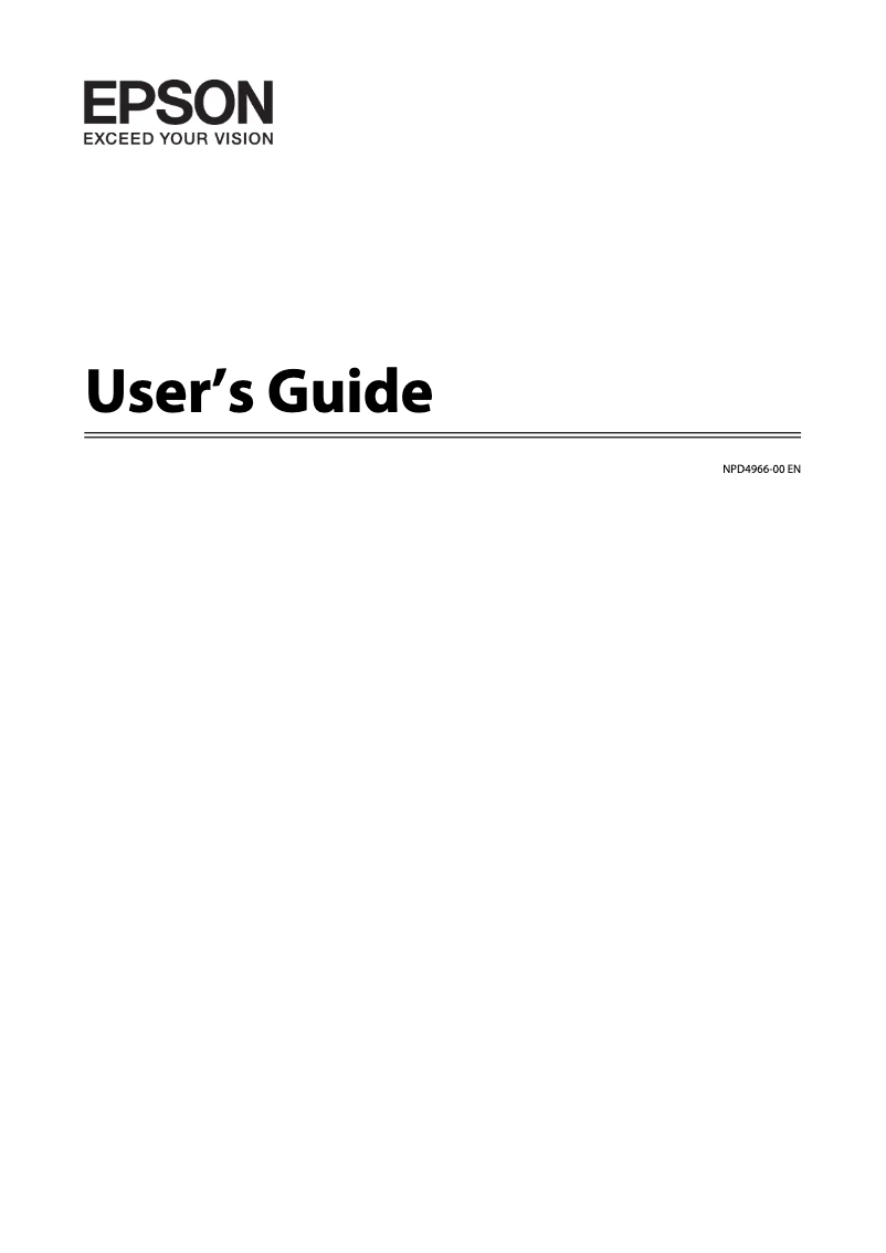 Page n°1 - Manuel utilisateur Epson EcoTank L1300