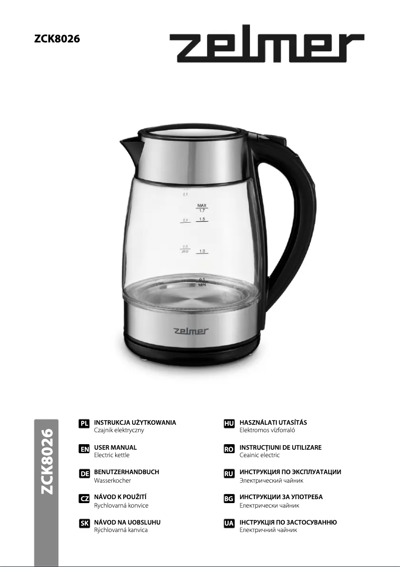 Página 1 del manual Manual de usuario Zelmer ZCK8026