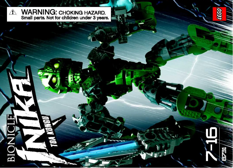 Image de la première page du manuel de l'appareil Bionicle 8731