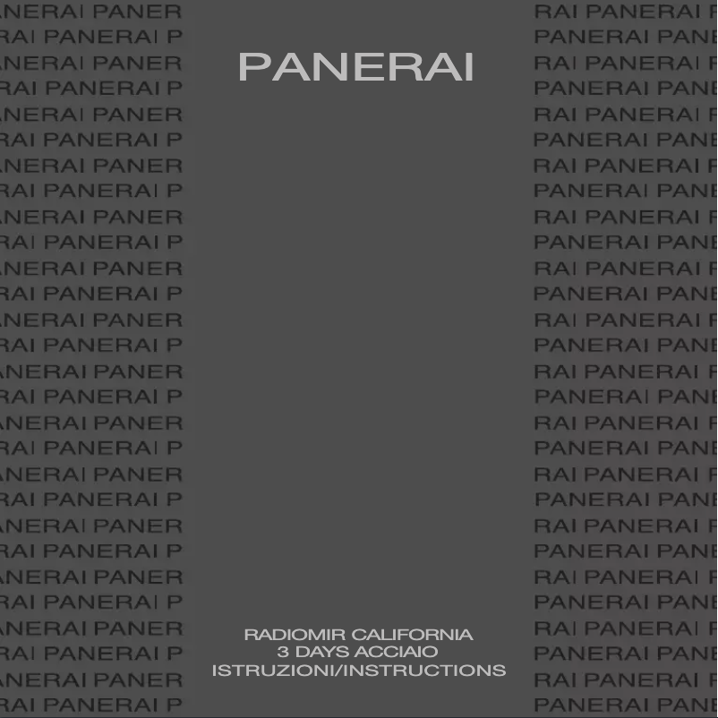 Imagen de la primera página del manual del dispositivo Radiomir California 3 Days Acciaio