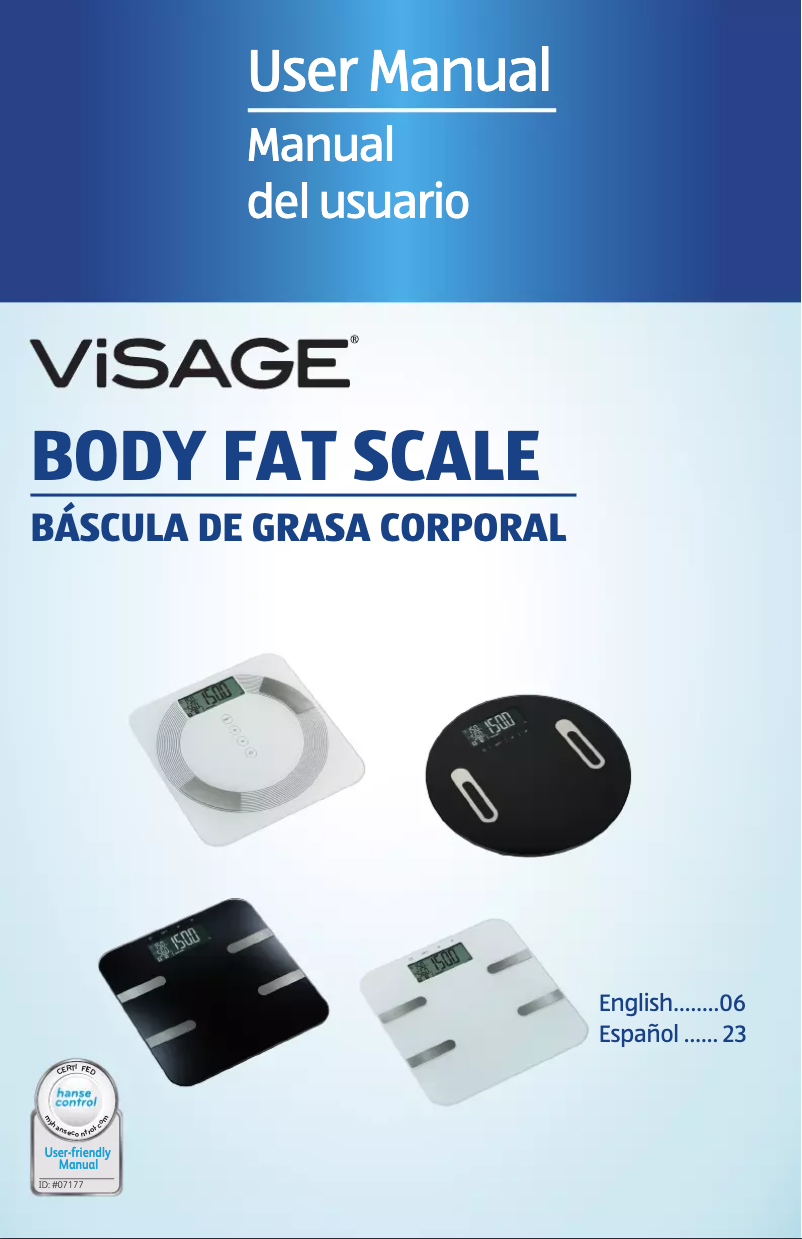 Image de la première page du manuel de l'appareil Body Fat Scale 95908