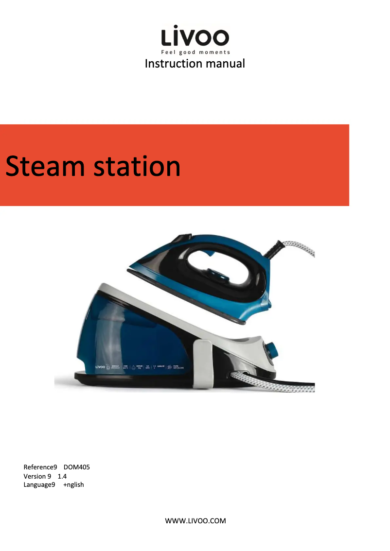 Page 1 de la notice Manuel utilisateur Livoo DOM405