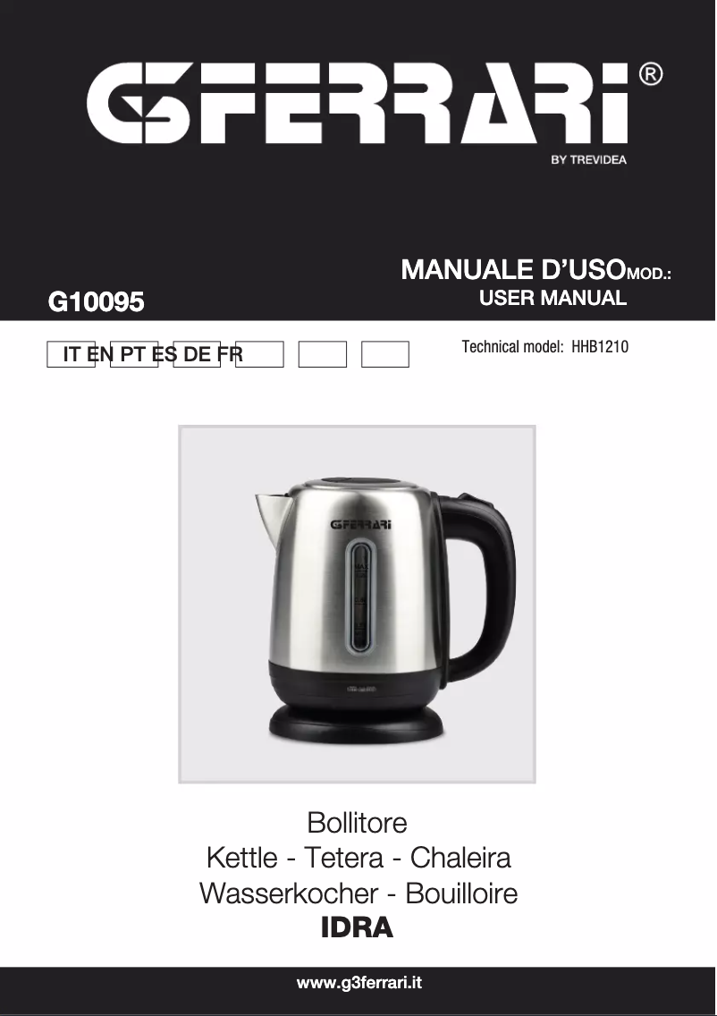 Page n°1 - Manuel utilisateur G3 Ferrari Idra G10095