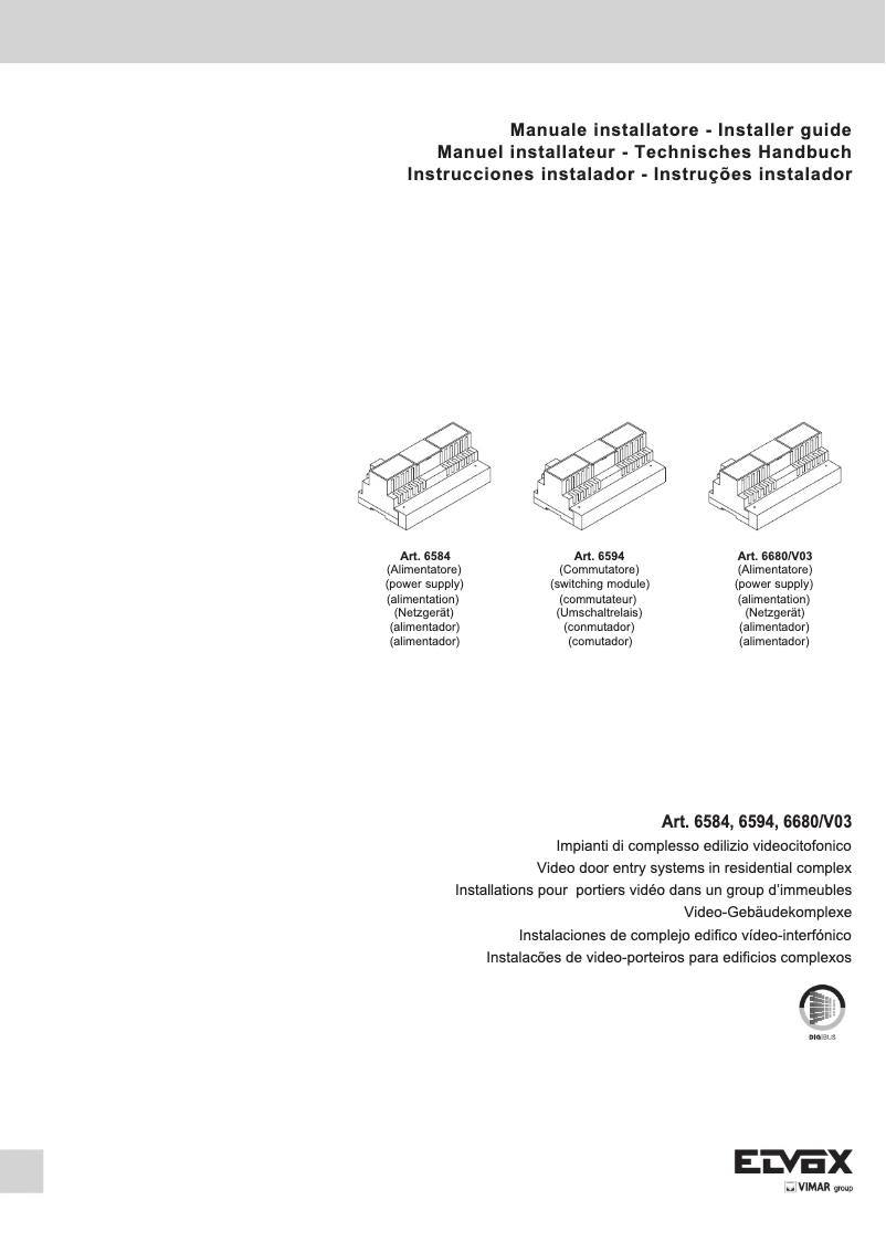 Image de la première page du manuel de l'appareil ELVOX 6594