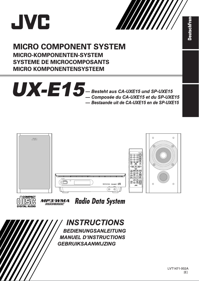 Page 1 de la notice Manuel utilisateur JVC UX-E15