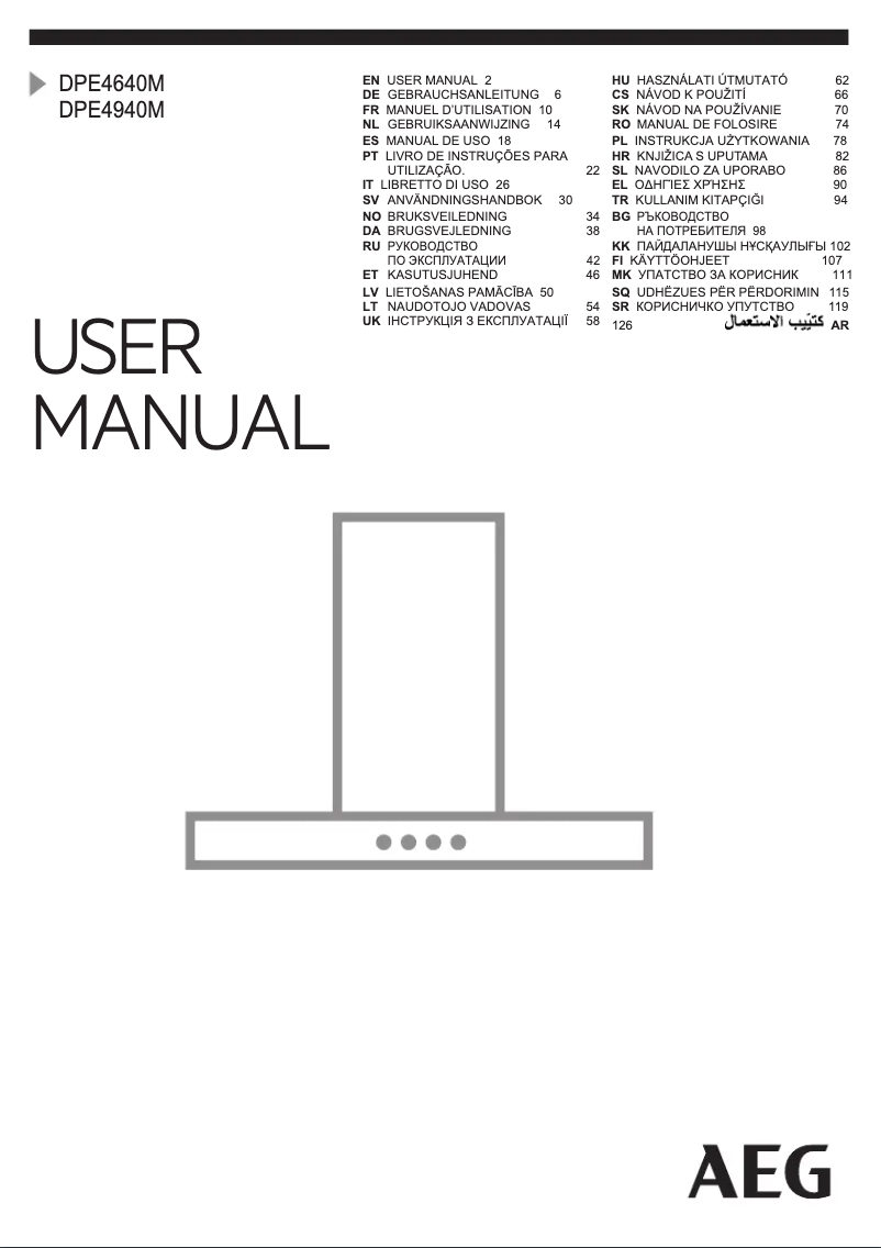 Page n°1 - Manuel utilisateur AEG DPE4940M