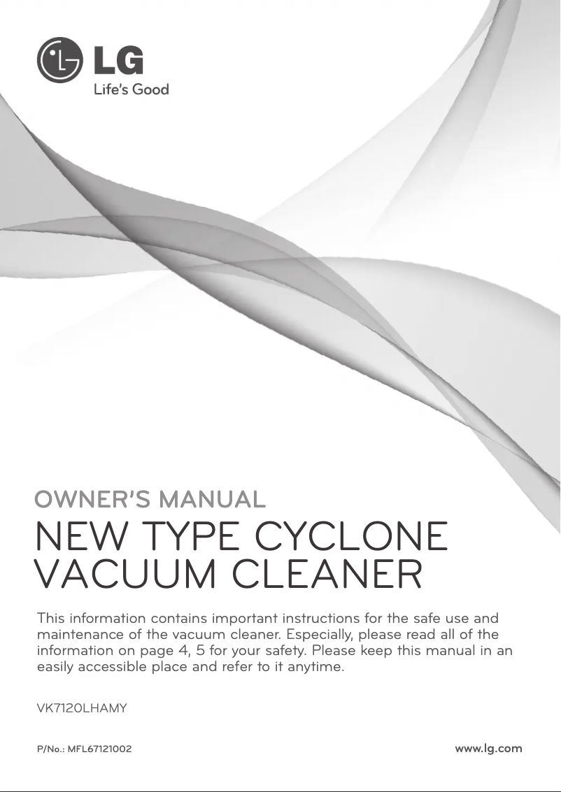 Page n°1 - Manuel utilisateur LG VK7120LHAMY