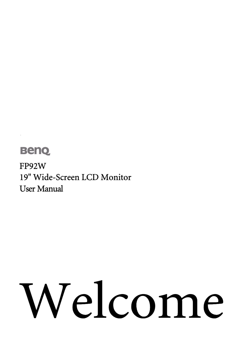 Image de la première page du manuel de l'appareil FP92W