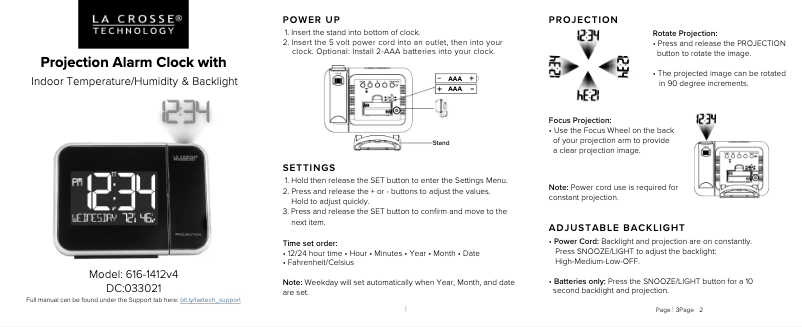 Página 1 del manual Manual de usuario La Crosse Technology 616-1412V4