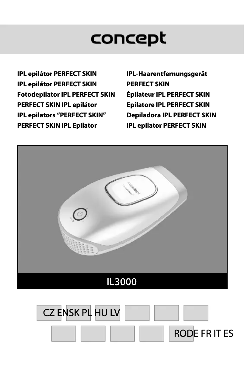 Page n°1 - Manuel utilisateur Concept Perfect Skin IL3000