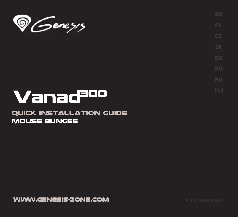 Page 1 de la notice Manuel utilisateur Genesis Vanad 300