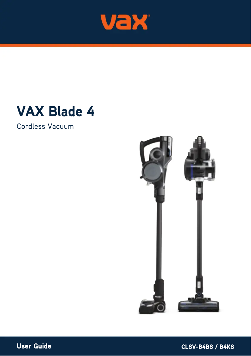 Página 1 del manual Manual de usuario Vax Blade 4