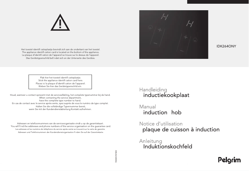 Image de la première page du manuel de l'appareil IDK264ONY