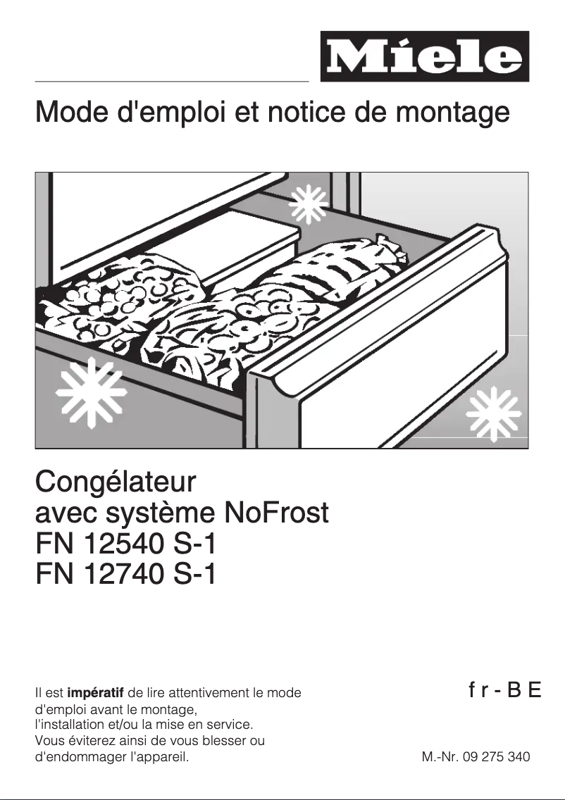 Page 1 de la notice Manuel utilisateur Miele FN 12540 S-1